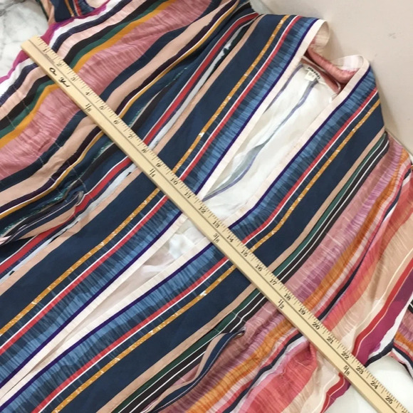 Koton Cream Striped Kimono Jacket Womens 13M 42 Open Front - Picture 14 of 16